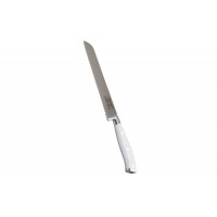 nůž kuchyňský na chléb  Berndorf Sandrik ocel čepel 20 cm Profi Line Exclusive bílý